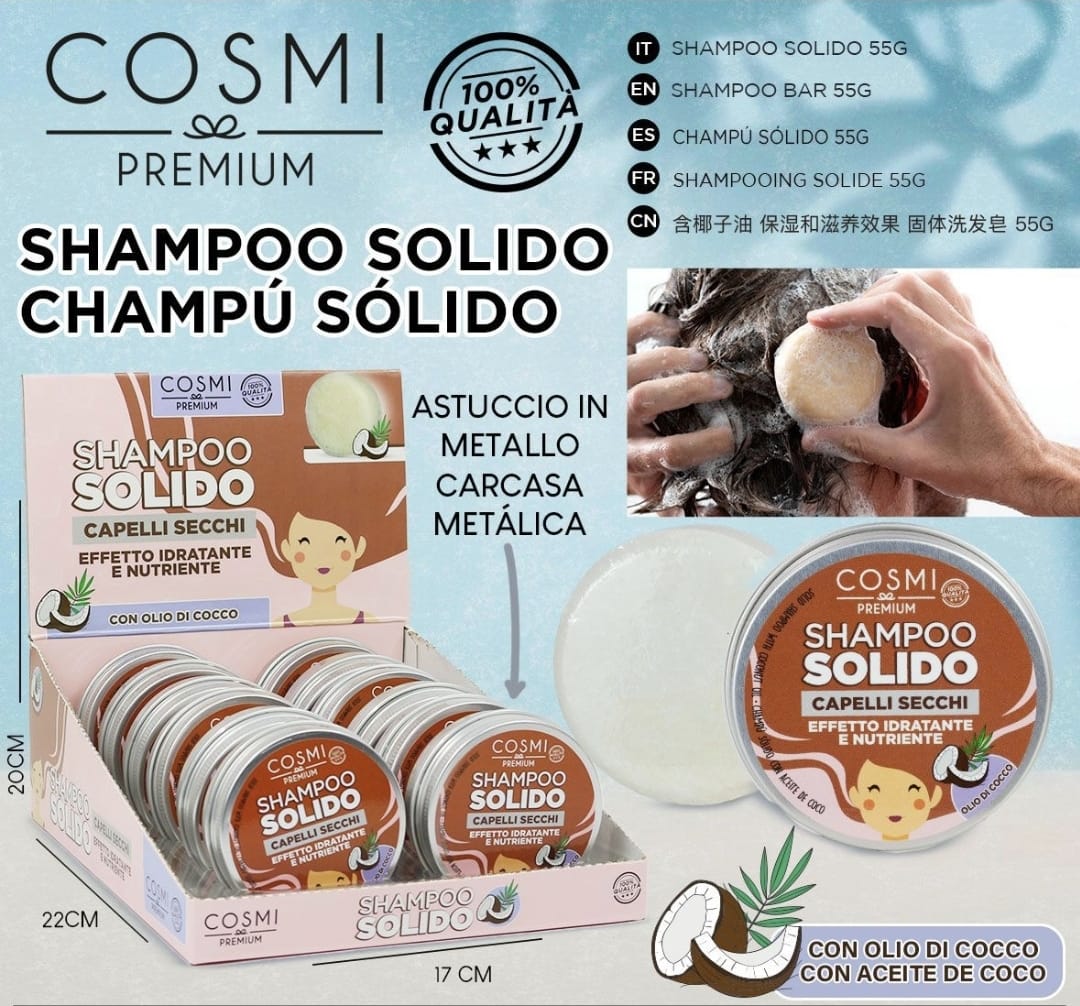 Shampoo solido capelli secchi