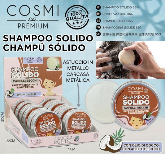 Shampoo solido capelli secchi